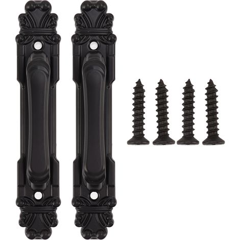 Maniglia per porta nera resistente da 2 pezzi Installazione semplice Alla moda 165 mm 6,5 pollici di lunghezza