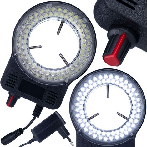 LED-Mikroskopbeleuchtung 72x – Einstellbare Intensität 6500K–7000K Montagedurchmesser 30–65 mm (1/5)