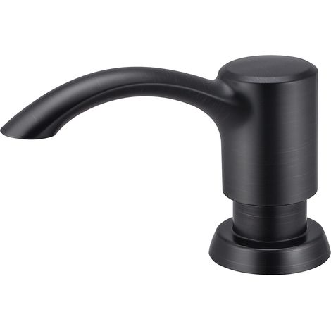 Distributeur de savon en nickel (bronze huilé), noir, pour évier de cuisine, comptoir, flacon de savon liquide, accessoires de cuisine, 360 ml, pompes intégrées (1/5)