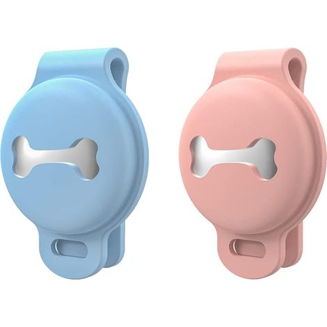 Housse de protection en silicone pour équipement anti-perte 2PCS (rose + bleu clair)
