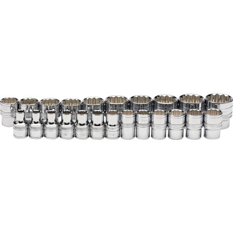 Draper 23-Piece 1/2" Square Drive Loose Metric Socket Set in Polished Chrome (Model 34561) (1/5)