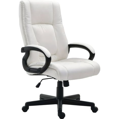 Chaise de bureau XL Sparta similicuir Blanc (1/5)
