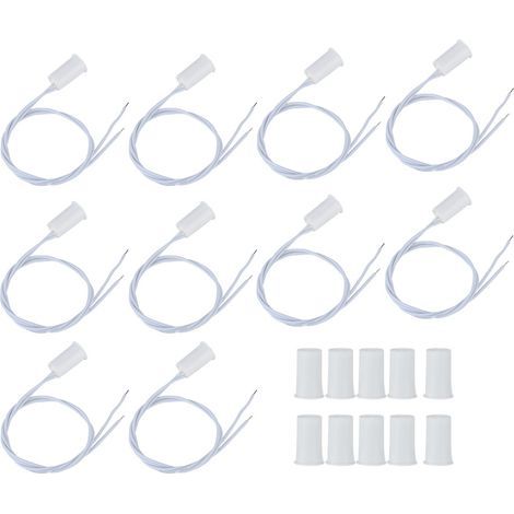 Pack of 10 heavy-duty magnetic safety switches for alarms, reed switches, 300 mA, no external power supply required, for home or office alarm systems (1/5)