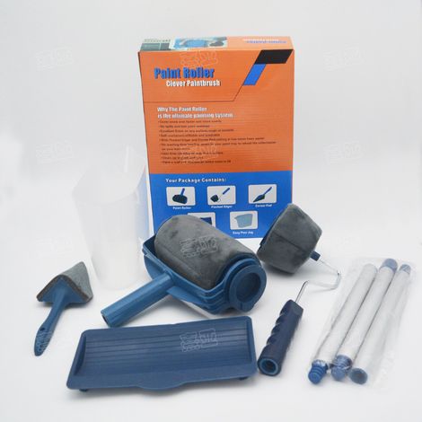 Ahlsen Nahtloses Farbroller-Set zum Streichen von Wänden, Türen, Böden, Decken, Dächern oder anderen großen Flächen, keine Vorbereitung, kein Durcheinander (6 Stück) (1/4)