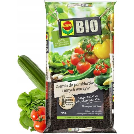 Bio-Erde, Natursubstrat für Tomaten und Gemüse, 15L (1/2)