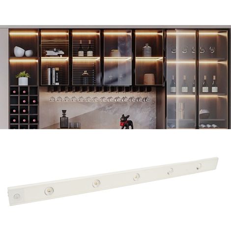 Veilleuse intelligente œil de chat à détection de présence humaine, bande LED, lampe magnétique auto-adhésive, éclairage d'ambiance rechargeable pour cave à vin. (1/5)