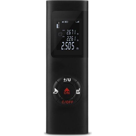 Télémètre Laser 60m, Portable, Numérique, Mesure Distance, Surface, Volume, Fonction Pythagore, IP54, LCD Rétro-éclairage, Rechargeable USB (1/4)