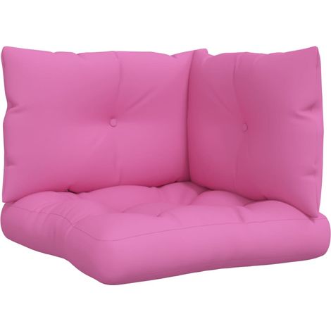 Coussins de palette lot de 3,Coussins d'extérieur rose tissu Oxford CFW374813 (1/5)