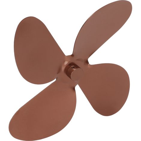 Kit de 4 pales de ventilateur de poêle en alliage d'aluminium avec vis et clé hexagonale de remplacement pour bronze (1/5)
