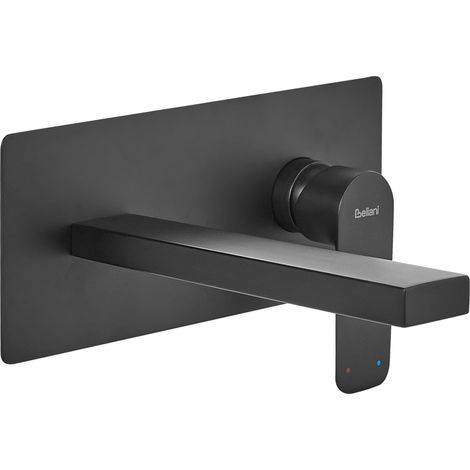 Wall Mounted Basin Mixer Tap DICHATO Brass Black