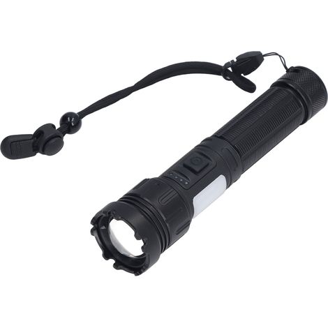Lampe torche LED 5000LM, lampe multifonction magnétique à lumière blanche et rouge, étanche pour extérieur, randonnée, camping et urgence domestique sans batterie (HC01) (1/5)