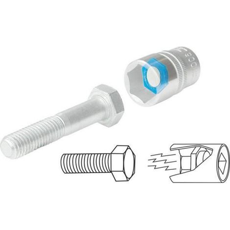 Hazet Insert magnétique pour douilles - Profil à 6 pans extérieurs - 960MGT