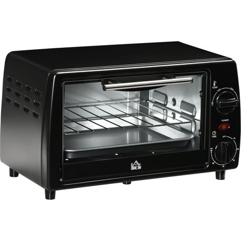 Fornetto Elettrico 10L 750W 36,5x26x22 cm Temperatura Regolabile e Timer Nero (1/5)