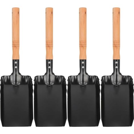 à Cendres Lot de 4 Pelle à Charbon pour Cheminée Barbecue Poêle à Charbon Cendres Terre Déchets à