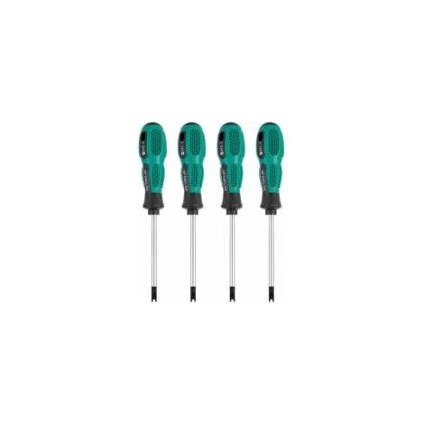 Set di cacciaviti da 4 pezzi: punte a U, magnetiche, a taglio e per avvitatore, kit di utensili multifunzione CR-V - Crezuo