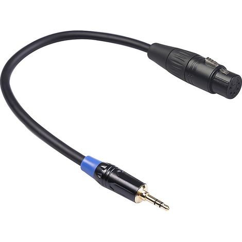 Adaptateur audio casque 3,5 mm mâle vers XLR 5 broches femelle, câble adaptateur audio pour table de mixage de caméra, câble microphone pour carte son (1/5)