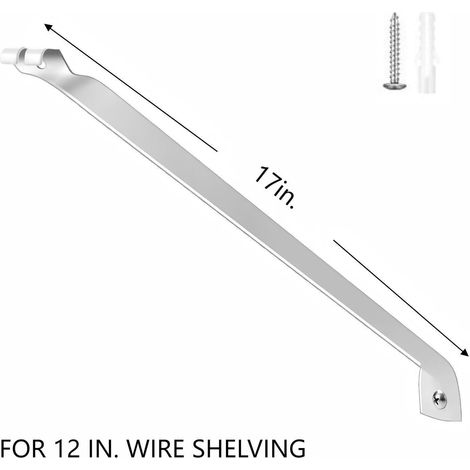 Accessoires pour VR : supports métalliques de 17 pouces  supports porteurs pour étagères en filet (blanc). (1/2)