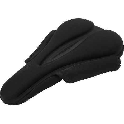 Housse de selle de vélo antidérapante en silicone et éponge, coussin rembourré creux noir (S) SOWHBYV (1/4)