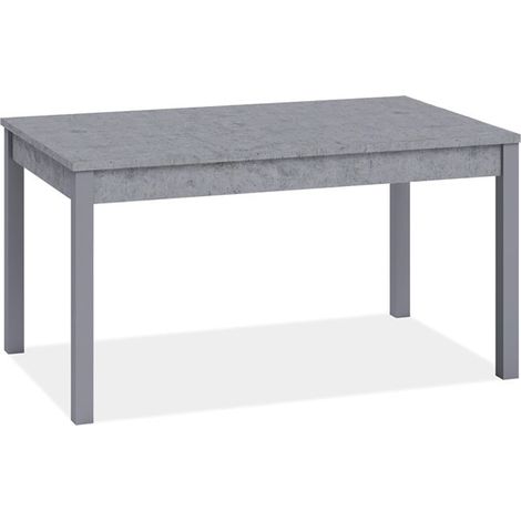 Table à manger extensible en gris ciment en bois mélaminé cm 80x120 - 160