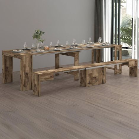 Banc Ubertino, Siège pour Table à Manger, Banc Simple Extensible, 290x25h45 cm, Érable (1/5)