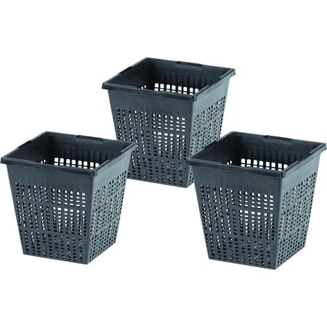 Lot de 10 Paniers, taille 11 x 11 x 11 cm,  pour bassin aquatique - animallparadise