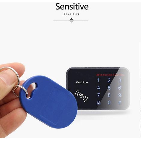 Porte-clés NFC 13,56 MHz M1 S50 1K UID 0 bloc 7 octets réinscriptible - Lot de 50 - Bleu (1/4)