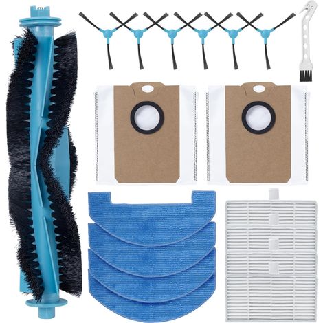 18 Kit d'accessoires pour Ultenic D10, pour Proscenic Q8, pour Trouver E10 / E20 Pro / E20 Plus, pour Mova E10 / E20, pour Mamibot EXVAC700 Pioneer, pour Lubluelu L15 Robot Aspirateur (1/5)