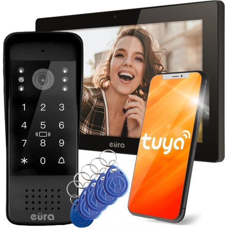 Video-Türsprechanlage EURA VDP-86A3 - 10"-Monitor, schwarz, TUYA (1/5)