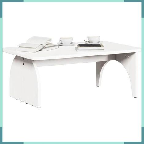 Table basse - 873518 - Blanc - Bois massif en pin - 80 x 50 x 31 cm (1/5)