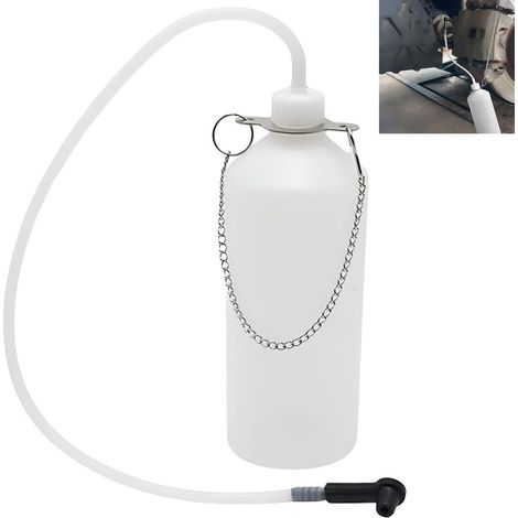 1L Réservoir Liquide Frein avec Tuyau 60 CM et Adaptateur Caoutchouc, Bouteille Recuperation pour Collecter (1/5)