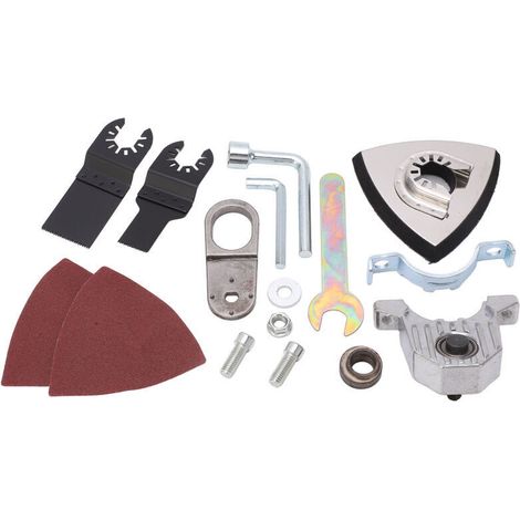 Jeffergarden Adaptateur pour meuleuse d'angle, lame oscillante, ensemble d'outils de meulage multifonctionnels pour bois et métal
