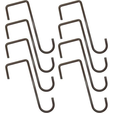 Hakenverschlüsse - 8 Stück - Schmiedeeisen - Aufhängung - Braun (1/4)
