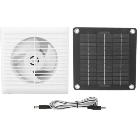 BUNTHAUS Ventilateur d'extraction solaire 10W 12VÉtanche IP676 pouces pour poulailler et abrisCirculation d'air efficace (1/4)