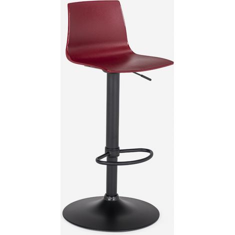 Tabouret bar de cuisine design noir mat réglable en hauteur Grand Soleil Imola Matt - Bordeaux (1/5)