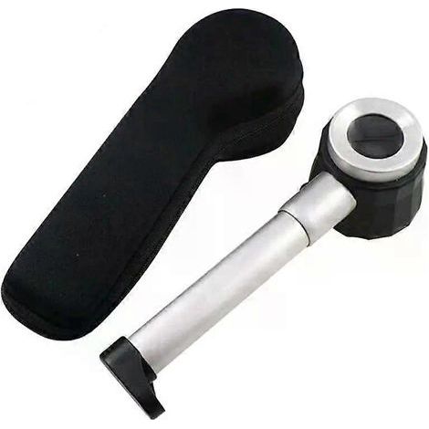 HONORNIC - Loupe dermatoscopique 45X avec poignée ergonomique pour une vision claire et nette, dotée d'une échelle de mesure et d'une lumière UV. Vision élargie grâce à sa loupe de type B.