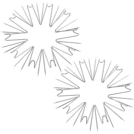 20 Wandhaken aus Edelstahl für Stoffpaneele, mit Bilderhaltern (silber) (1/5)