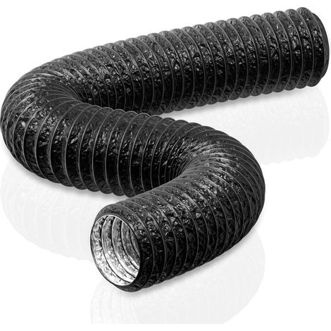 Tuyau de Ventilation 150 mm, 3 m Tuyau d'Evacuation en PVC Aluminium Gaine de Ventilation pour Extracteur d'Air, Climatisation, Sèche-linge, Hotte, Noir (1/5)
