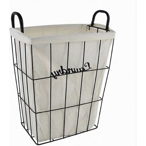TRADE SHOP - Cesto Contenitore Portabiancheria In Tessuto Con Struttura In Metallo Bagno 10630 - (1/5)