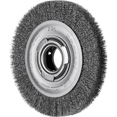 PFERD TOOLS Rundbürste breit ungezopft RBU Ø150x25xvariable Bohrung Stahl-Draht-Ø0,20 Schleifbock (1/5)