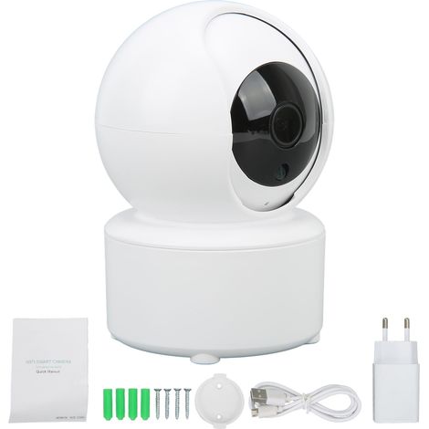 Caméra intelligente intérieure PTZ WiFi, surveillance infrarouge avec détection alarme, audio bidirectionnel pour sécurité domestique, prise UE (1/5)