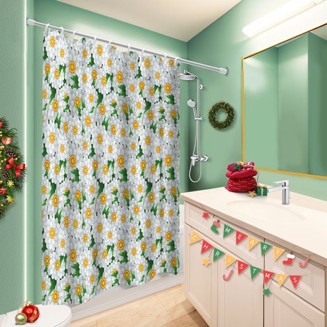 Rideau de douche en polyester 180x180 artistique voile de douche pour famille nombreuse
