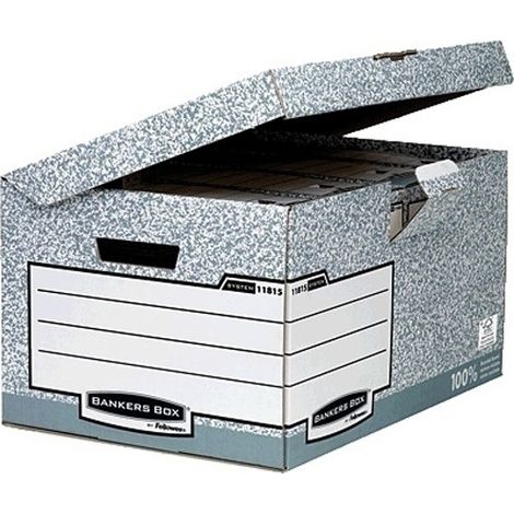 CONTENEDOR FELLOWES TAPA FIJA GRIS