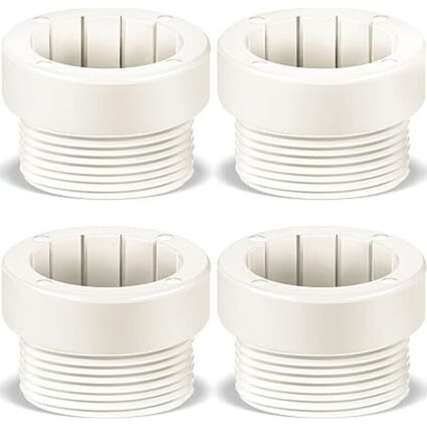 Lot de 4 adaptateurs stabilisateurs filetés pour parasol de piscine de 1,75 po pour terrasse extérieure (1/4)