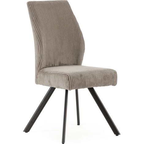 Pack de 2 sillas md-Pau tapizado textil gris claro, 98cm(alto) 45cm(ancho) 60cm(largo) (1/5)