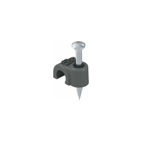 OBO Bettermann ISO-Nagel-Clip 12mm, L35 Polypropylen tiefschwarz RAL 9005, 100 Stück, 2232316 (1/2)