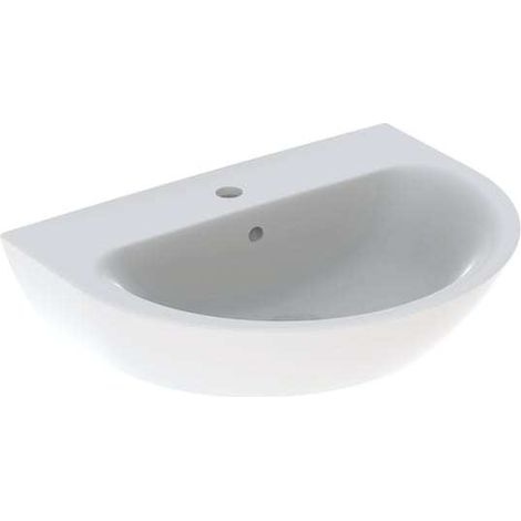 Geberit Renova Waschtisch mit Hahnloch 65x50 ohne Beschichtung weiß 500372011