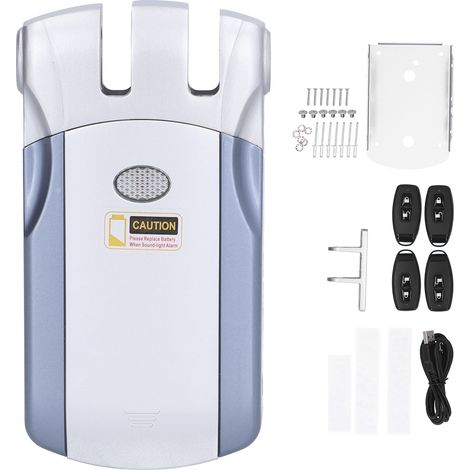 Ortviai Serrure invisible électronique WAFU 019 Zinc Alloy Antivol avec télécommande (1/3)