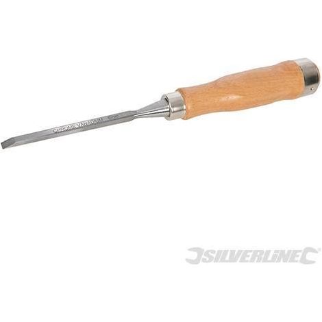 Scalpelli in acciaio cromato e impugnatura in legno Silverline-6mm
