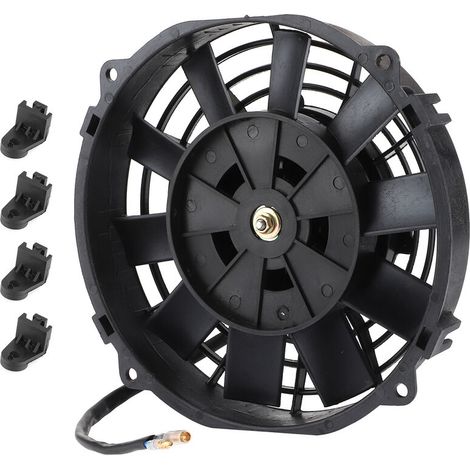 Jeffergarden Ventilateur électrique universel 8po pour radiateur refroidissement automatique climatisation 10 lames 12V 80W 2250 RPM