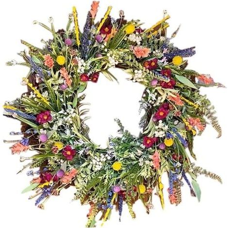 Türgirlande – Künstlicher Wildblumenkranz – Dekoration für drinnen und draußen – 1 Stück (1/5)